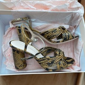 NIB Loeffler Randall Cece Snakeskin Sandal size 8.5